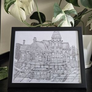 San Francisco California Art Original Drawing